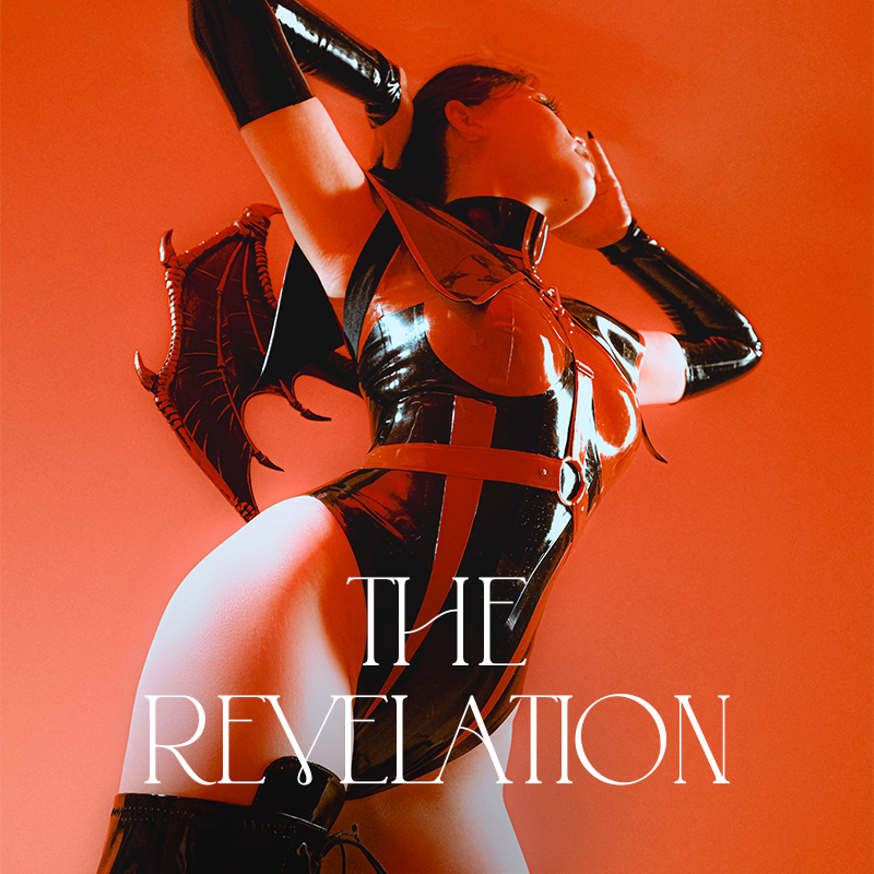 Ribcage Latex The Revelation Collection cover showcasing clerical silhouettes, fetish aesthetics, and mythological fantasy.