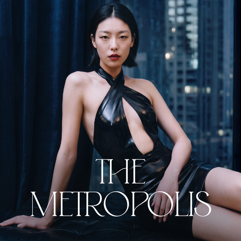 Ribcage Latex The Metropolis Collection cover showcasing modern urban power dressing, architectural tailoring, and minimalist silhouettes.
